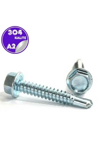 Trapez Çatı Vidası Pulsuz 4.8x19 mm 50 ADET Matkap Uçlu Saç Akıllı Vida Çatı Panel Metal Ağaç Vidası ürün görseli 1