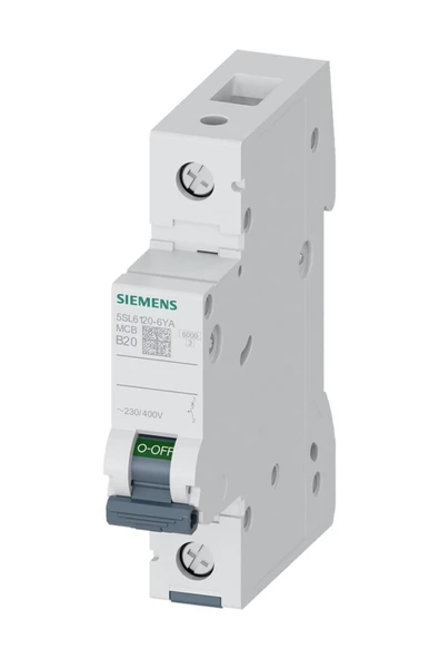 Siemens 5SL6120-6YA | 1 Faz 20A B Tipi 6kA Monofaze Otomatik Sigorta ürün görseli 1