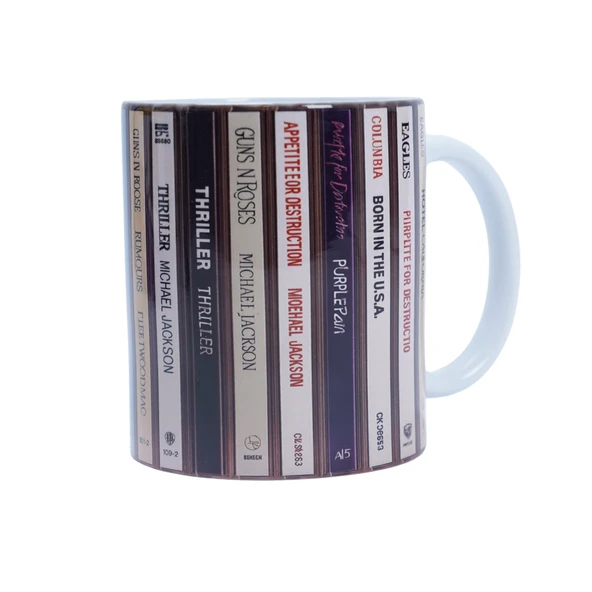 PRYDESIGN Retro CD Tasarımlı Kupa Bardak - Resim 2
