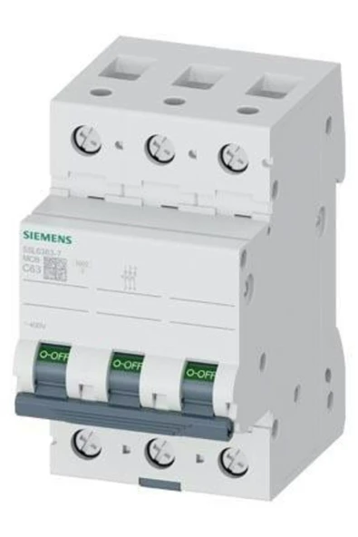 Siemens - 3P 63A 6kA C Serisi Trifaze Anahtarlı Otomatik Sigorta 5SL6363-7 ürün görseli 1