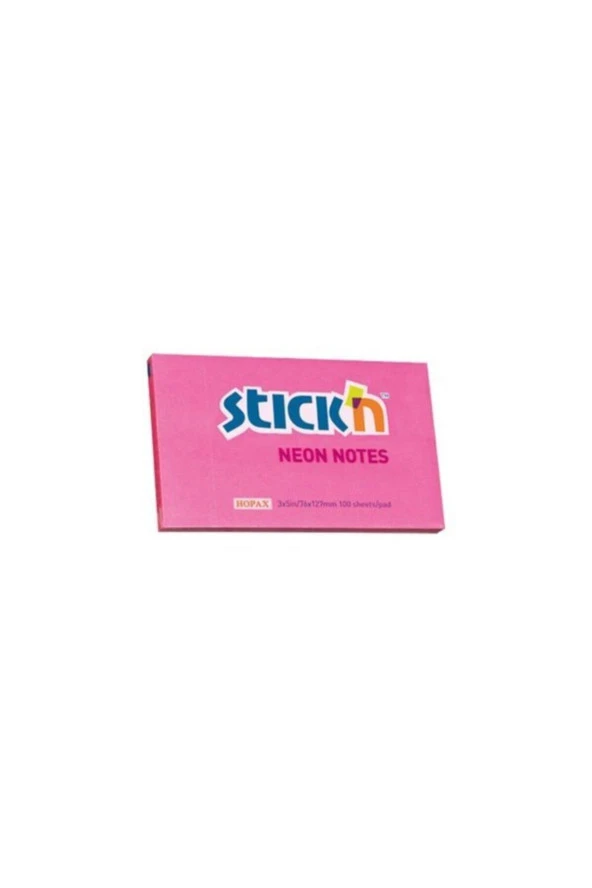 Gıpta Hopax Stickn 100 Yaprak Yapışkanlı Not Kağıdı 76 x 127 mm Neon Pembe ürün görseli 1
