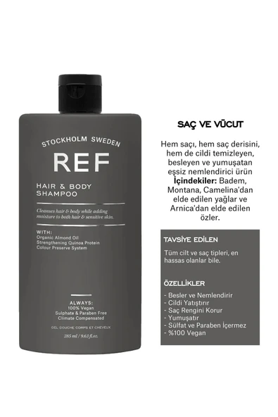 Haır & Body Shampoo 285 Ml Nemlendirici Güçlendirici Saç Ve Vücut Şampuanı ürün görseli 1