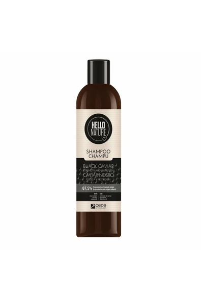HELLO NATURE Siyah Havyar Özlü Şampuan 300 ml – Doğal Içerikli, Paraben Ve Silikon Içermez ürün görseli 1