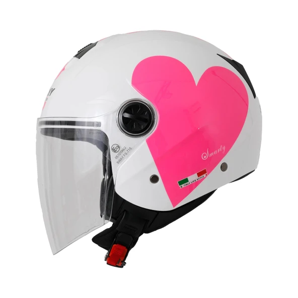 SWAY SW 715 HEART Yarım Kask (Aynalı Vizör) ürün görseli 1