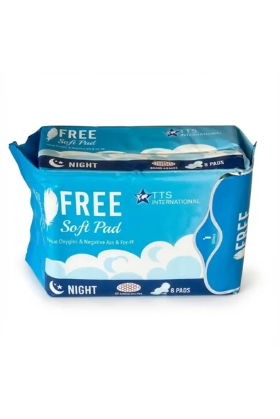 FREE SOFT Pad Hijyenik Organik Gece 8 Adet ürün görseli 1