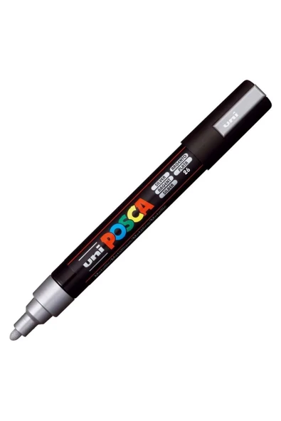 Uni Posca 1.8-2.5 Su Bazlı Poster Markörü Gümüş Pc-5M ürün görseli 1