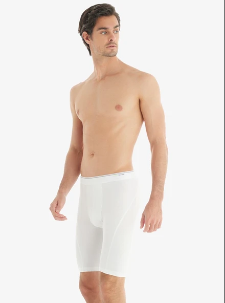 Blackspade Pamuk Elastan Erkek Boxer Beyaz L - Resim 3