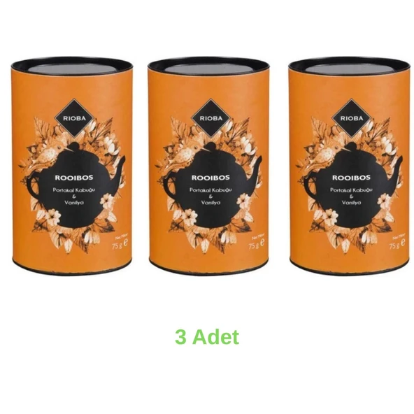 Rioba Roobios 3 Adet Portakal Kabuğu & Vanilya Çay 75gr ürün görseli 1
