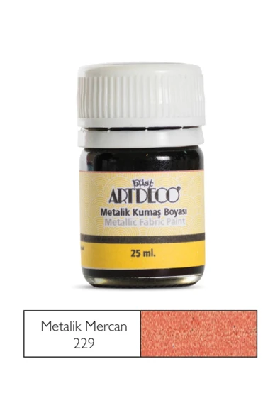 Lisans Artdeco Metalik Kumaş Boyası 25Ml. Coraıl Mercan Lv-Y-011A-229 ürün görseli 1