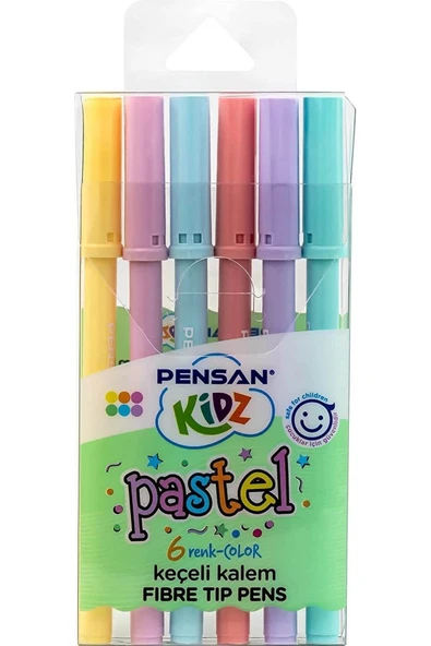 Pensan Kidz Pastel 6 Renk Keçeli Kalem ürün görseli 1