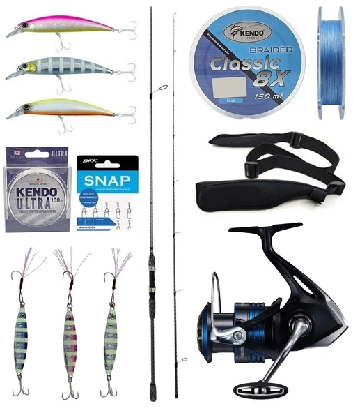 Yek Outdoor Spin Olta Seti Okuma Wave Up Spin 259cm 10-35gr 2 Parça Olta Kamışı&Shimano Makina Nexave 4000 FI ürün görseli 1