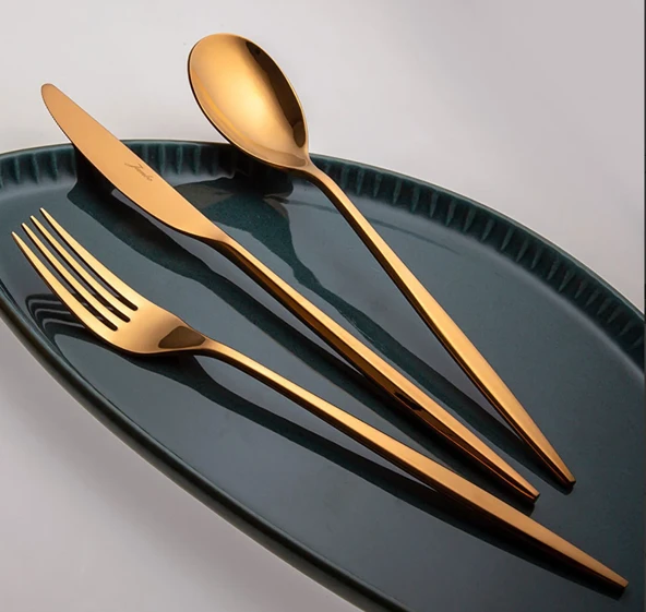 Jumbo 5800 Apollo Titanyum Bronz 12 Kişilik 84 Parça Çatal Kaşık Bıçak Takımı ürün görseli 1