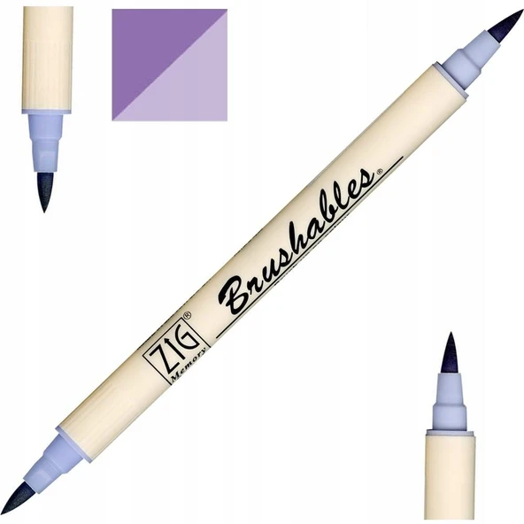 Zig Brushables 2 Renk Tonu Fırça Uçlu Marker Kalem 807 Lunar Lavender ürün görseli 1