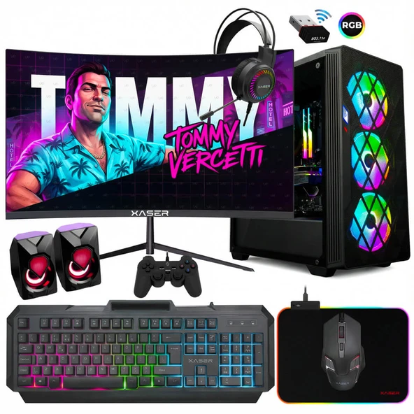 Xaser Xsr1248 i5 6400 16GB Ram 512GB SSD RTX3050  23.8" Curved Oyuncu Tavsiye Sistem ürün görseli 1