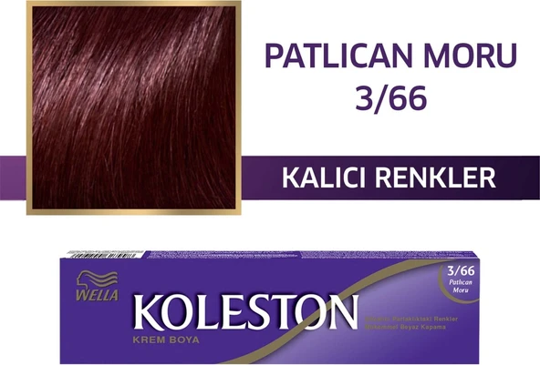 Wella Koleston Single Tüp Boya 3/66 Patlican Moru ürün görseli 1