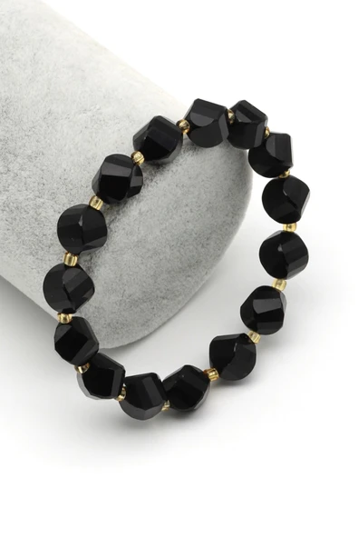 Oniks Doğal Taş Bileklik 10 mm Özel Kesim - BLK-2179 ürün görseli 1