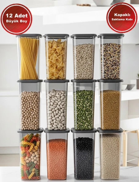 12'Li Set Premium Saklama Kabı (4 Büyük- 4 Orta - 4 Küçük) ürün görseli 1