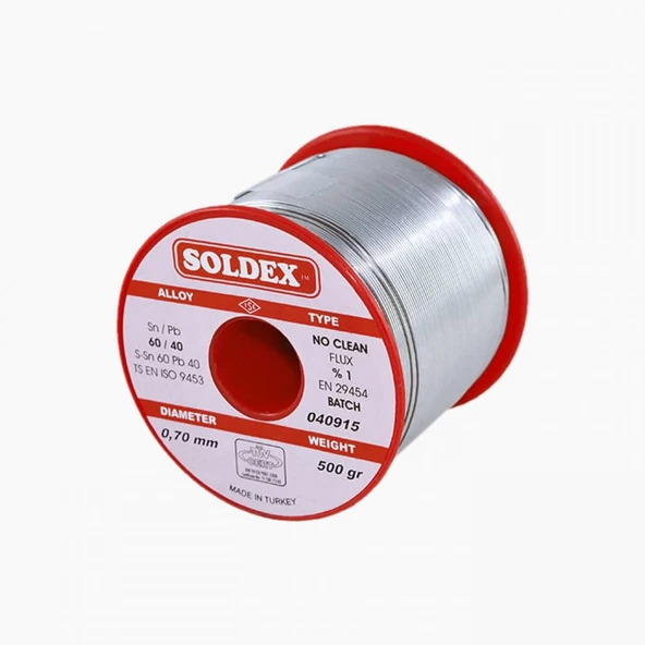 Soldex 0,75mm 500gr Sn60 Pb40 Lehim Teli ürün görseli 1