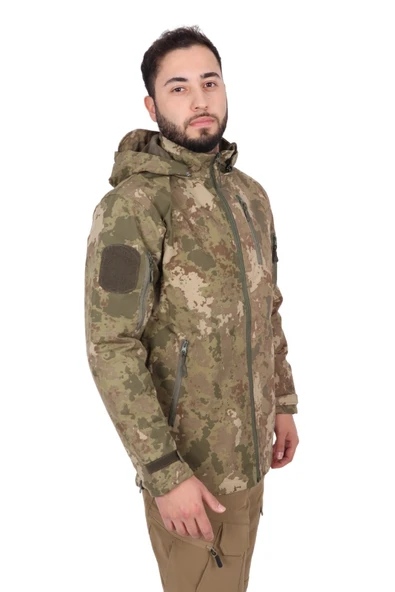 TSK kamuflajlı Tactical Softshell Mont - Resim 2