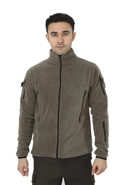 Erkek Açık Haki Taktik Askeri Outdoor Avcı Polar Hırka ürün görseli 1