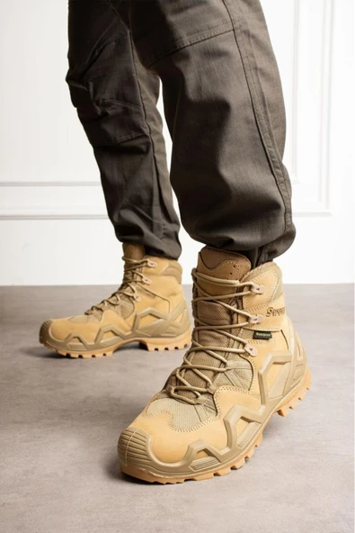 SS611 Su Geçirmez Bağcıklı Tactical/Outdoor Kışlık Askeri Kısa Bej Çöl Botu 44 ürün görseli 1