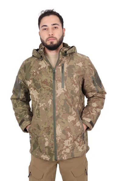 TSK kamuflajlı Tactical Softshell Mont ürün görseli 1