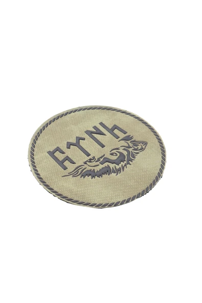 Eski Türkçe "türk" Yazılı Kurt Peç - Patch Arma (7 CM) - Resim 2