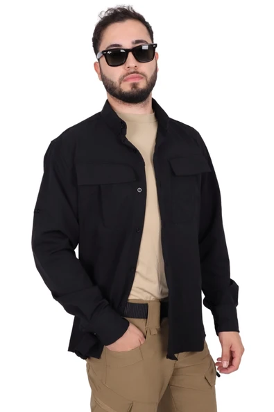 Siyah Tactical Outdoor Gömlek - Resim 3