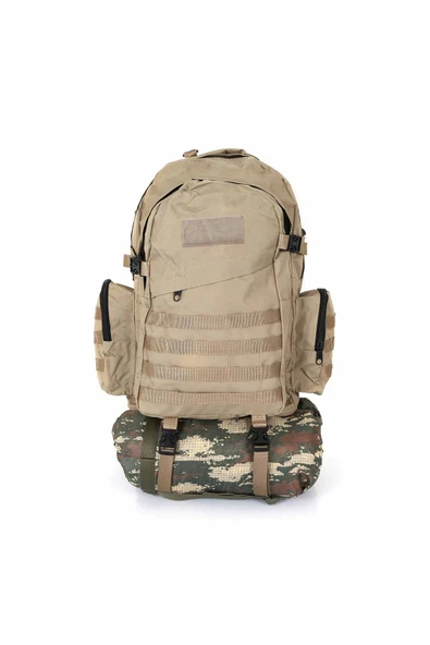 Bej Outdoor Taktik Sırt Çantası 75 L - Cepli Büyük Çanta ürün görseli 1