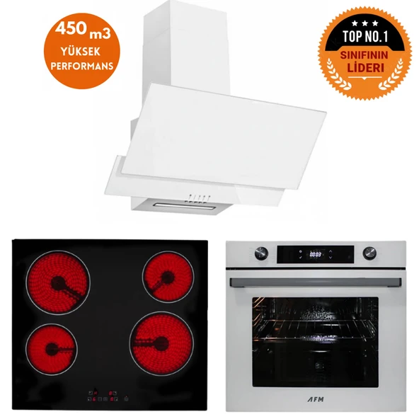 Eminçelik ve AFM Tech MARKALI/ LOFT Elektrikli Vitro. Dijital  Ankastre Set (VC640 +FM7701+ FM3301) ürün görseli 1