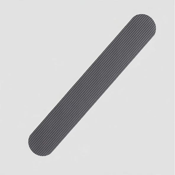 ANZER Çizgili Füme Çekmece Dolap Kulp 224 mm Metal Modern Mutfak Gardırop Banyo Dolabı Kulpu ürün görseli 1