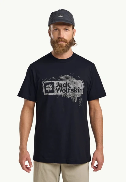 Jack Wolfskin Brand Erkek Tişört Koyu Lacivert ürün görseli 1