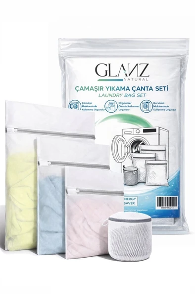 Glanz Çamaşır Yıkama Filesi Seti 4'lü Çamaşır Yıkama Çanta Seti ürün görseli 1