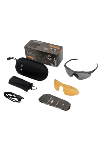 5.11 Tactical Tactical koruyucu 3 lensli gözlük 5.11 / Taktikal gözlük / Airsoft gözlüğü ürün görseli 1