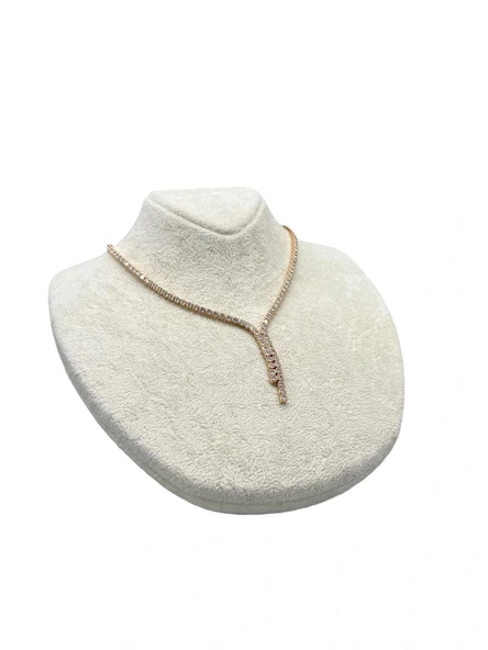 Süet Kumaş Rose Manken Krem Renk 20/18 Cm Kolye Gerdanlık Takı Sergileme Mankeni ürün görseli 1