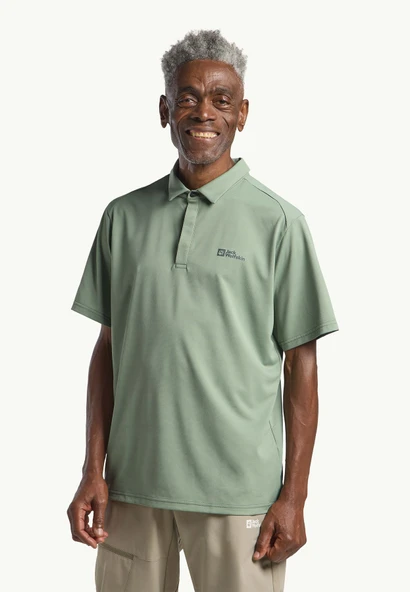 Jack Wolfskin Delgami Polo Erkek Tişört Yeşil ürün görseli 1