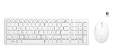 Lenovo lecoo KW204 Siyah Kablosuz Klavye Mouse Seti, Beyaz ürün görseli 1