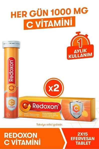 Redoxon C Vitamini 15 Efervesan Tablet x 2 Adet ürün görseli 1