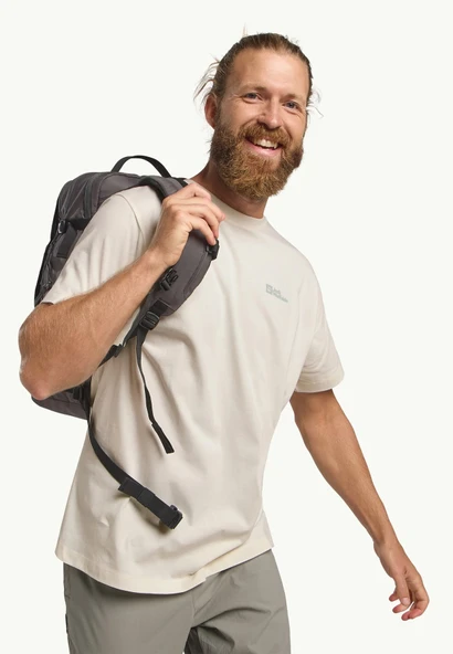 Jack Wolfskin Essential Erkek Tişört Beyaz - Resim 4