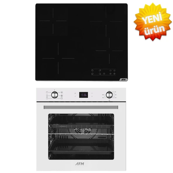 AFM tech Siyah Vitroseramik Elektrikli Ocak + Turbolu Fırın / Ankastre Set ( V6-04 + FM7701) ürün görseli 1