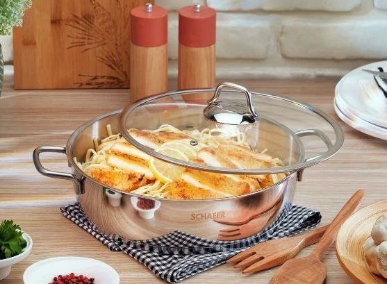 Schafer Held Çelik Basık Tencere 28 Cm-2 Parça-Inox ürün görseli 1