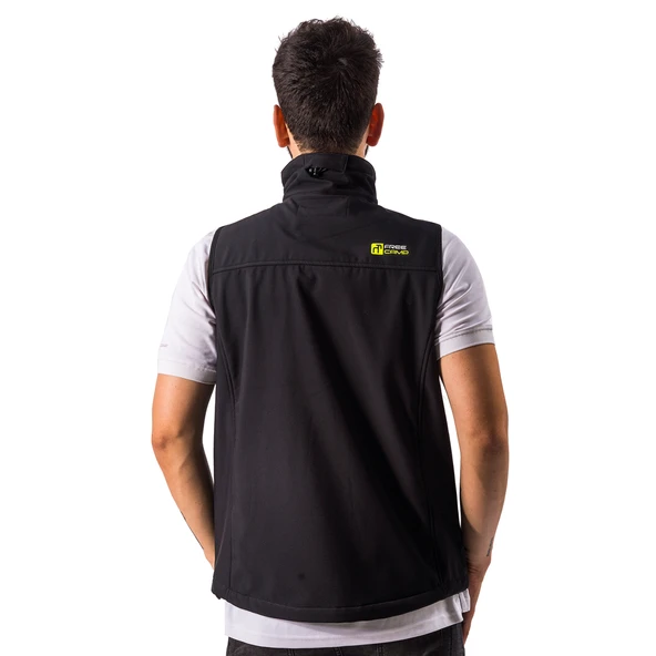 FreeCamp Vest Erkek Softshell Yelek-SİYAH - Resim 2
