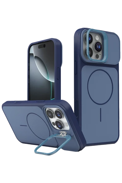 Joko Apple iPhone 16 Pro Max Pale Magsafe Standlı Kapak- Mavi ürün görseli 1