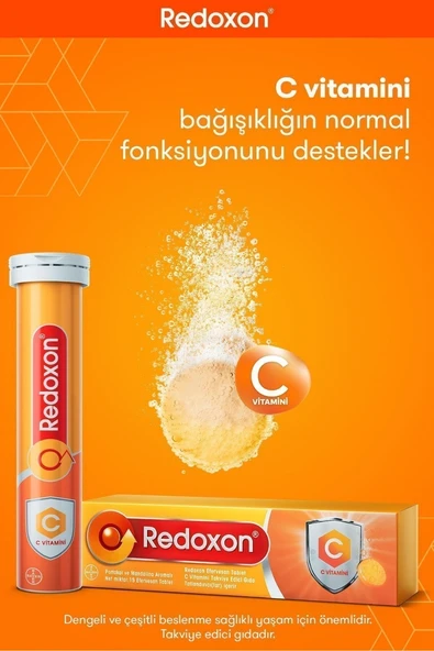 Redoxon C Vitamini 15 Efervesan Tablet x 4 Adet - Resim 3
