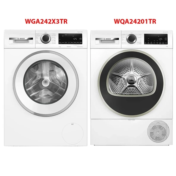 Bosch Wga242x3tr - Wqa24201tr 9 Kg Çamaşır Kurutma Makinesi 2'Li Set ürün görseli 1