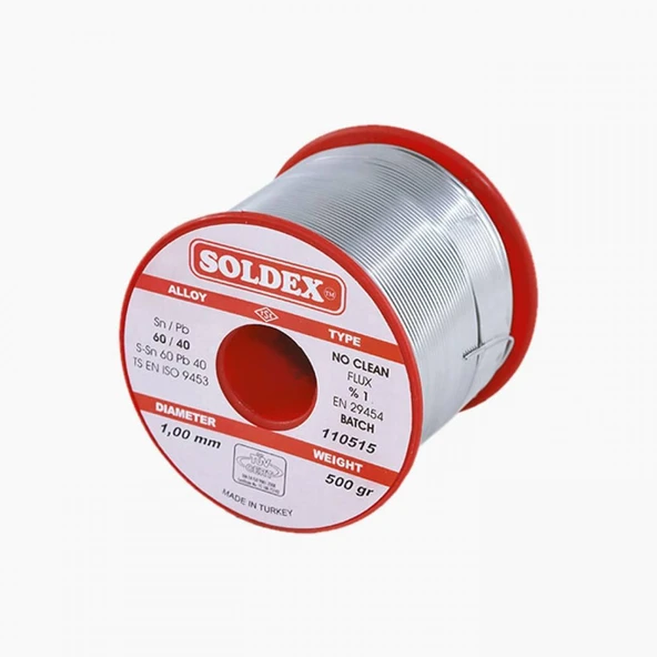 Soldex 1.00mm 500gr Sn60 Pb40 Lehim Teli ürün görseli 1