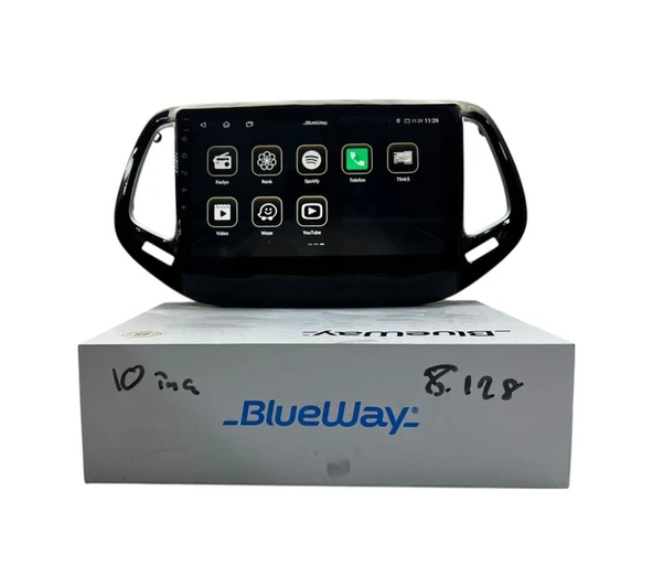 Blueway Jeep Compass 2017 Blueway 8-128 Tam Profesyonel Oem Multimedia 10" - Resim 3