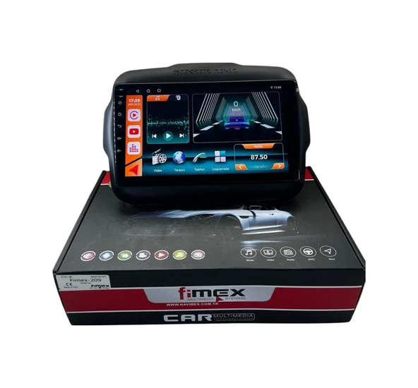Fimex Jeep Renegade 2014-2023 Fimex 4-64 Fanlı Dspli Pro Oem Multimedia 9" ürün görseli 1