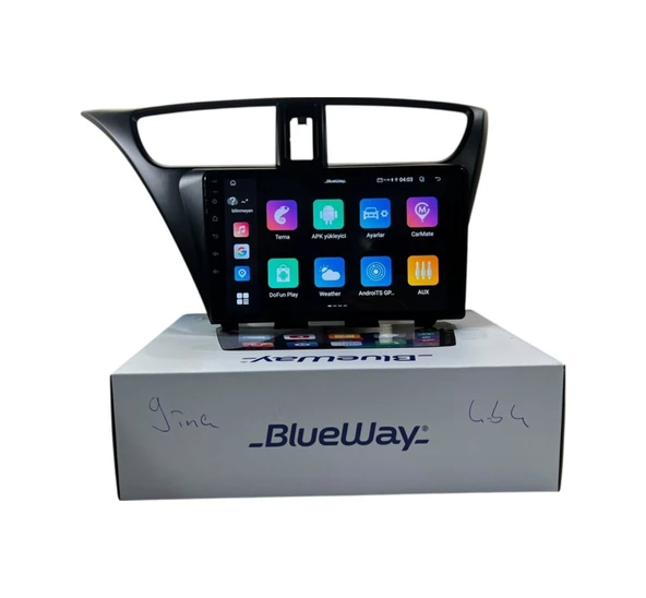 Blueway Honda Civic 2012-2017 Blueway 4-64 Profesyonel Oem Multimedia 9" - Resim 4
