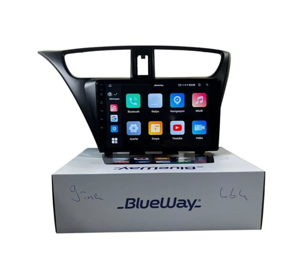 Blueway Honda Civic 2012-2017 Blueway 4-64 Profesyonel Oem Multimedia 9" ürün görseli 1